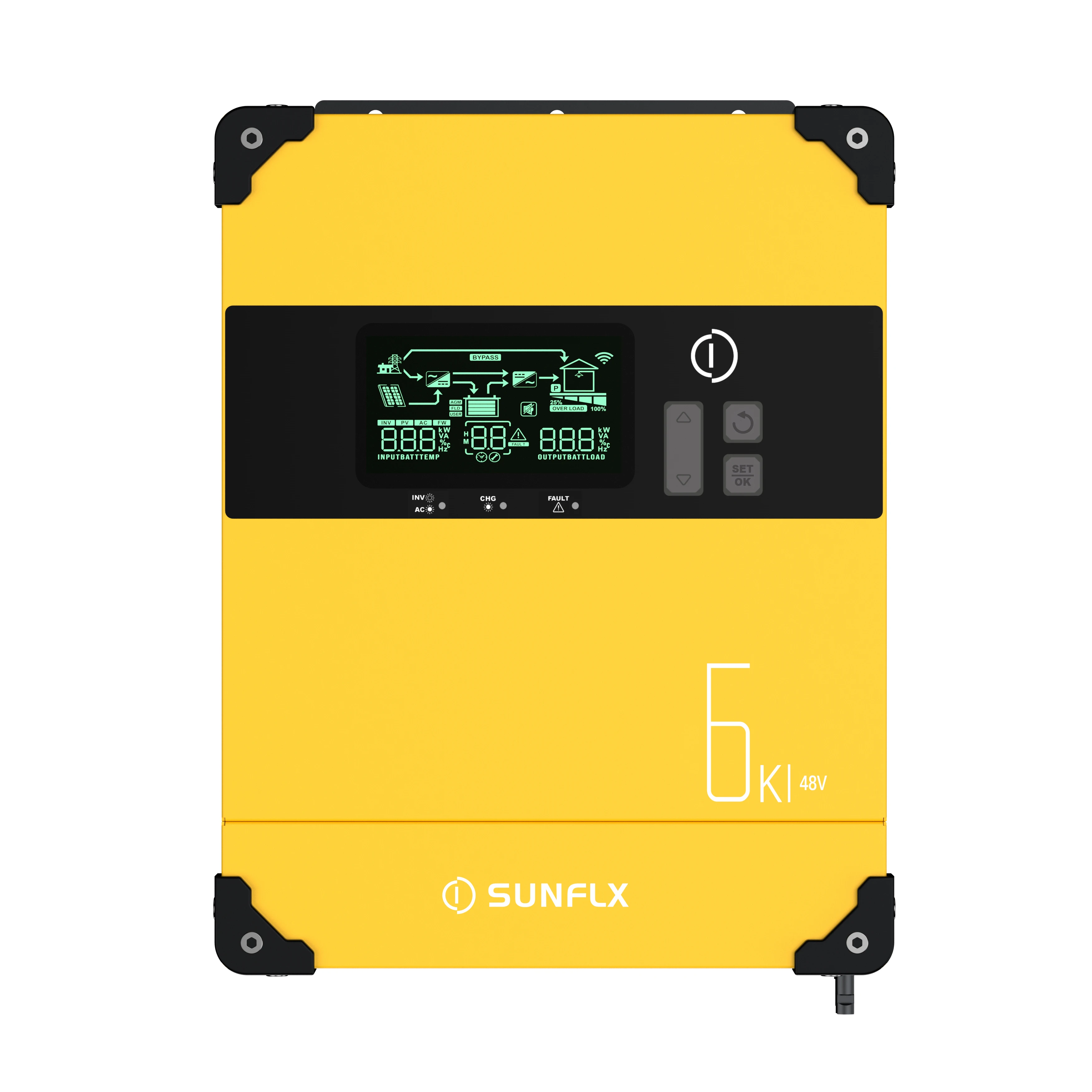 Sunflx SF 3600/6000 48 В 3500 Вт солнечная панель инвертор 6000 230 автономный солнечный гибридный с MPPT чистый синусоидальный