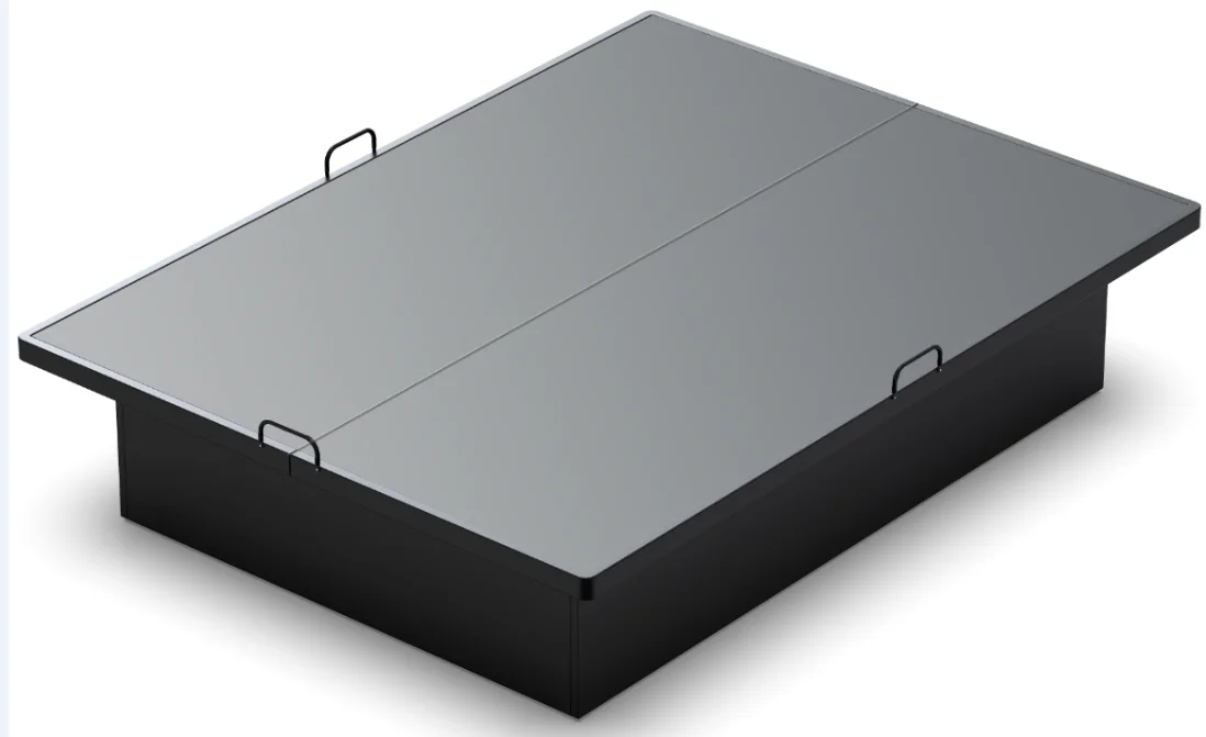 Easy Assembled Space Saving Smart Furniture hotel bed black platform metal bed frame