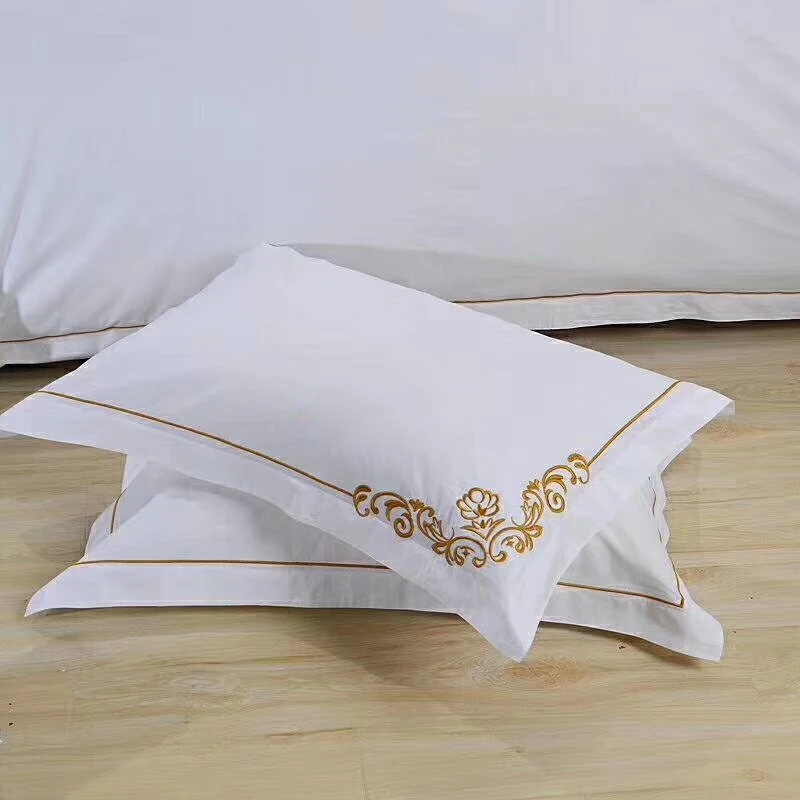 Bulk 100 cotton king size bed pillow case pillowcase embroidery designs