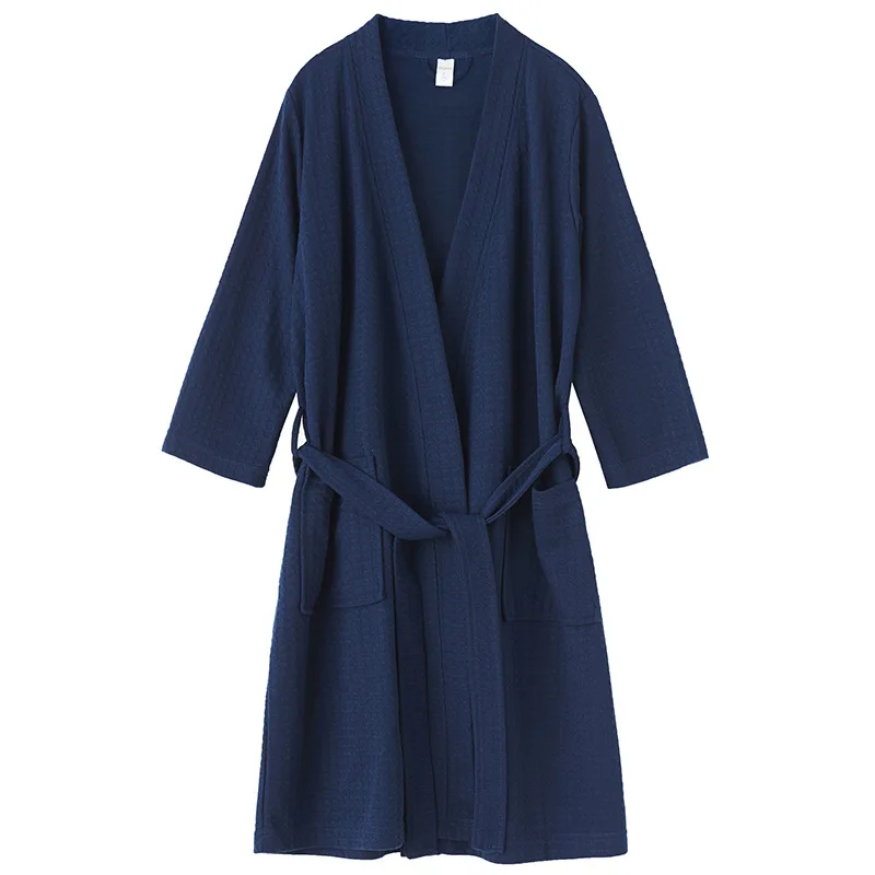 Luxurious bath robe set quick try terry waffle kimono bathrobe