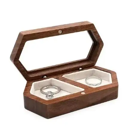 Деревянная коробка для обручальных колец 1 шт.