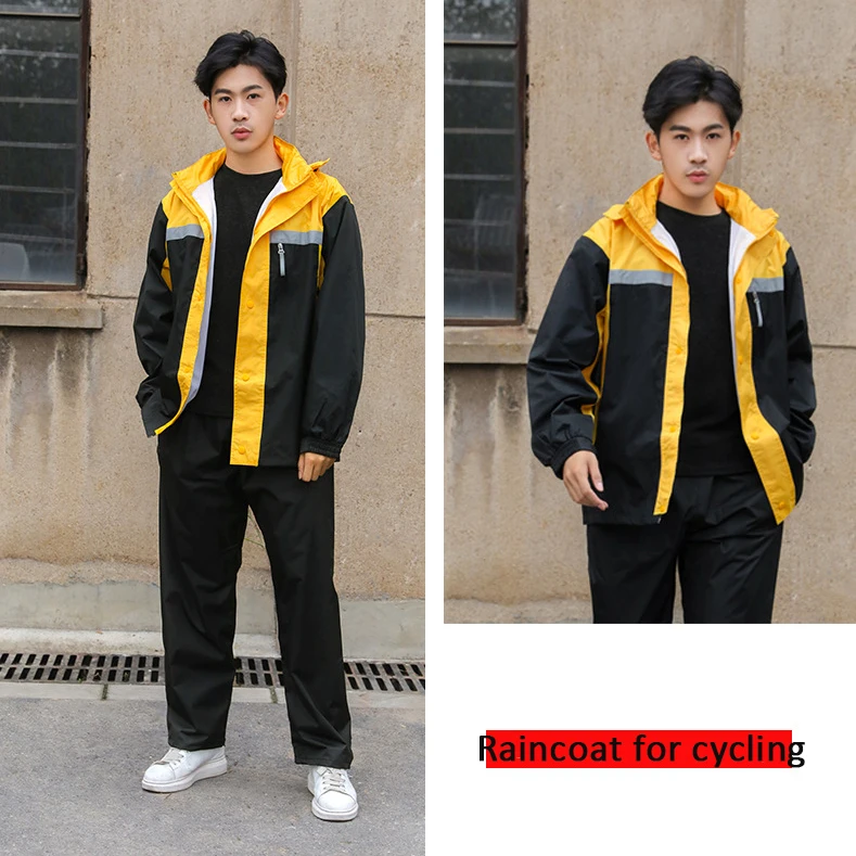 pongee High Quality Fashion RAINWEAR Rain Jacket and Pants for Adults