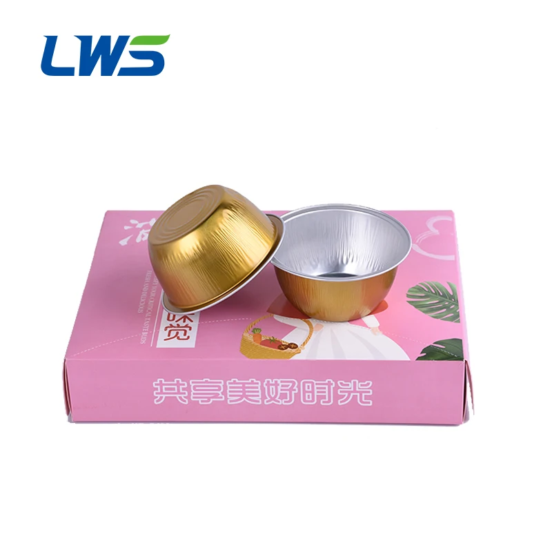130ML Disposable Aluminum Foil Pleated Baking Cups High Quality Colorful Cake Bowl Pan