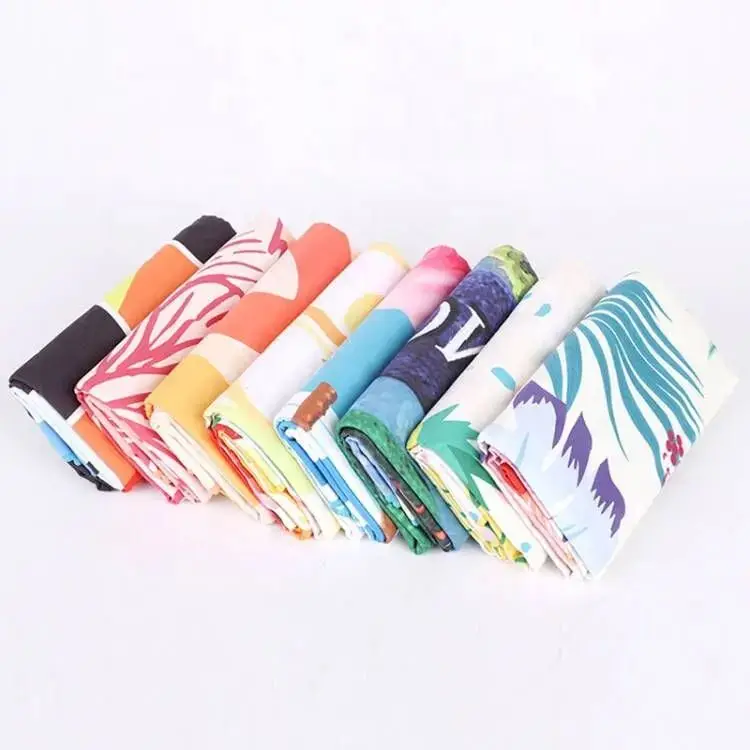 Sublimation Towel Customized Logo Printed Light Weight Microfibre Towel Custom Microfiber Camping Beach Blanket