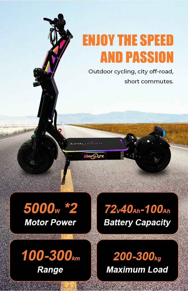 Good Selling 12000W 90-110Kms Off Road Patinetes Elctricos 72V Electric Scooter Long Range 100-300Km Folding Scooter for Adults