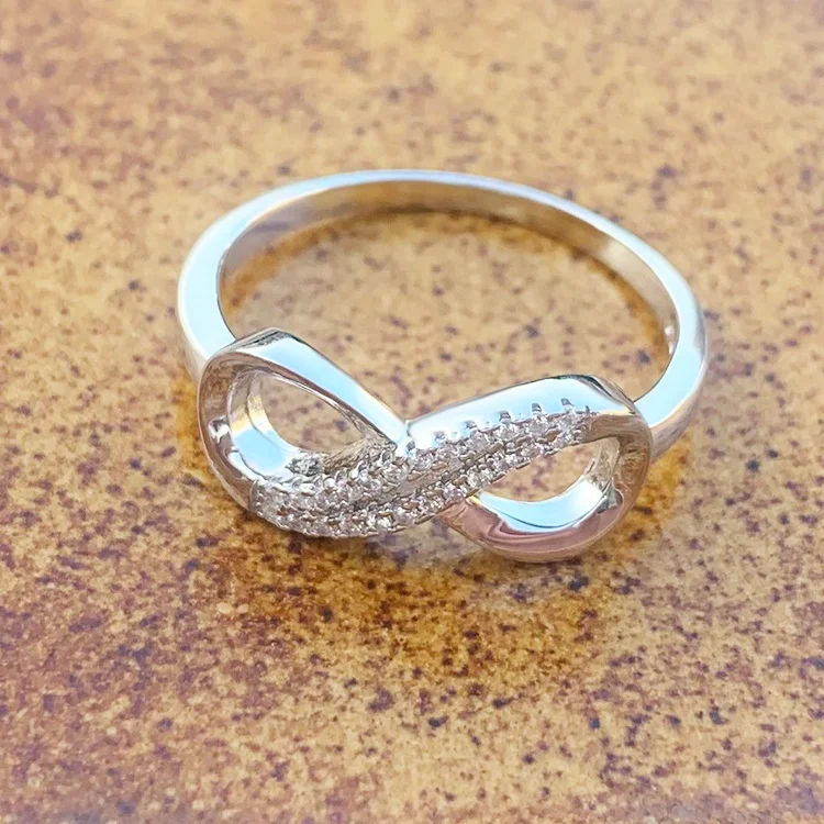 S925 Sterling Silver Ring Women High Quality Fine Jewelry Infinity Design Factory Price Low MOQ