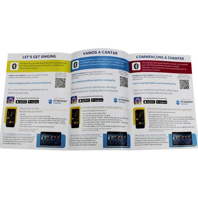 Cheap High Quality Customized Brochure Users Manual full color printing