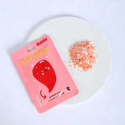 High Quality 15g  OEM Flavor New Candy Bubble Gum mix with Popping Candy