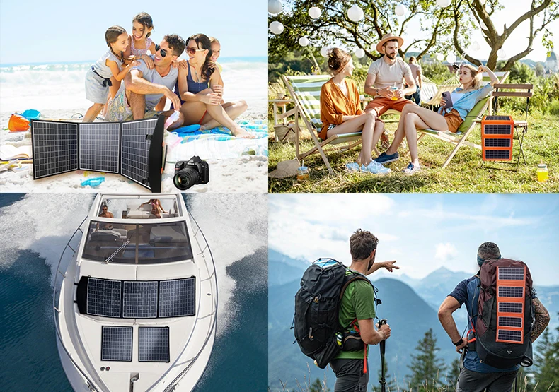 Fullsun 30W outdoor power bank multi charger portable foldable solar panel charger