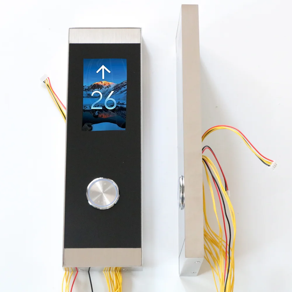 Black Acrylic Elevator COP LOP HOP Call Button Panel Elevator Lop Panel With Lcd Tft Display  Lift spare parts