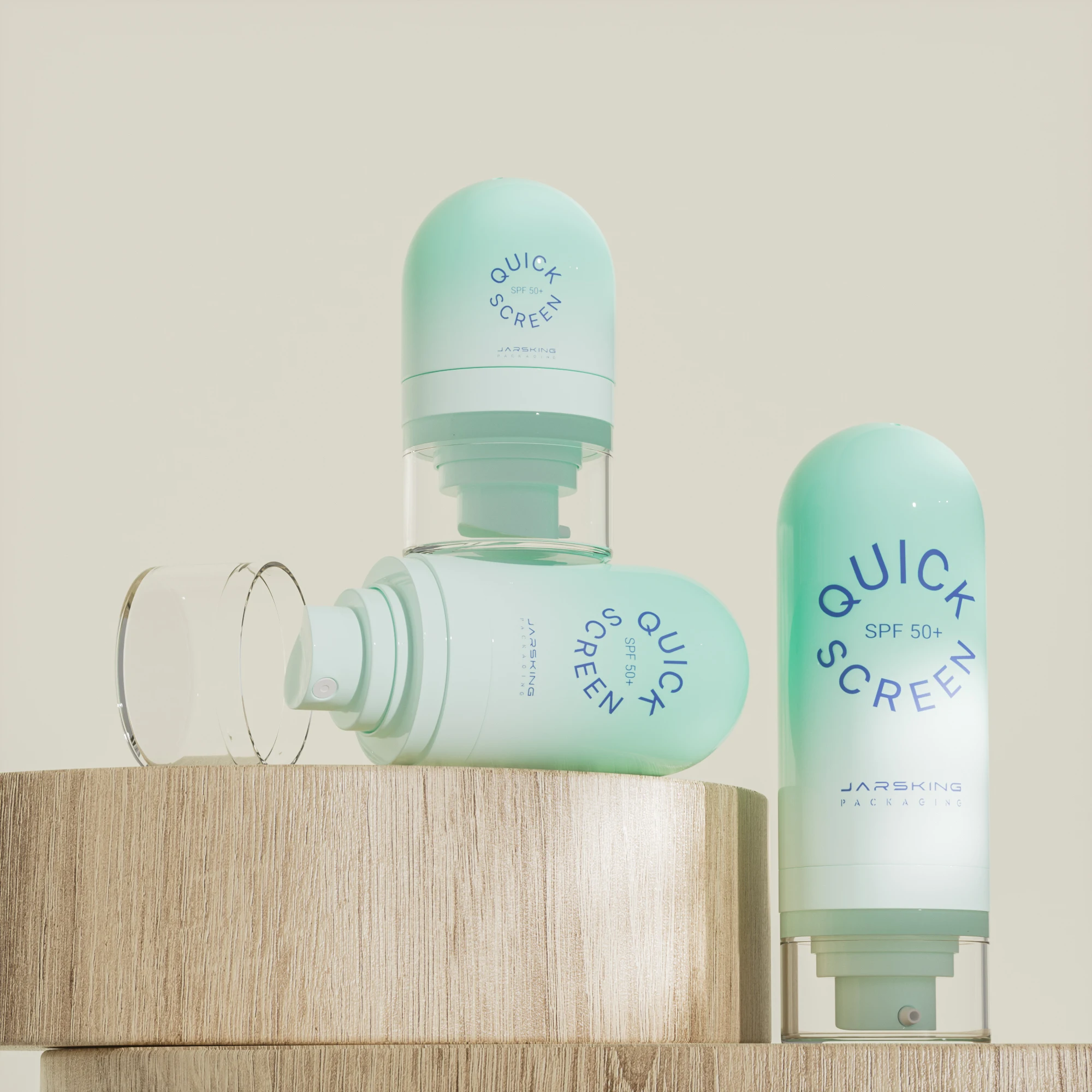 New design 15ml 30ml 50ml empty plastic cosmetic fine mist spray bottles luxury skincare moisturizer airless pump bottle