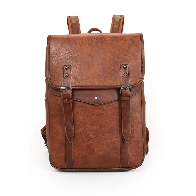 High Quality Popular Anti Theft Back Pack Casual Pu Leather Backpack 2020 Vintage New Polyester Unise