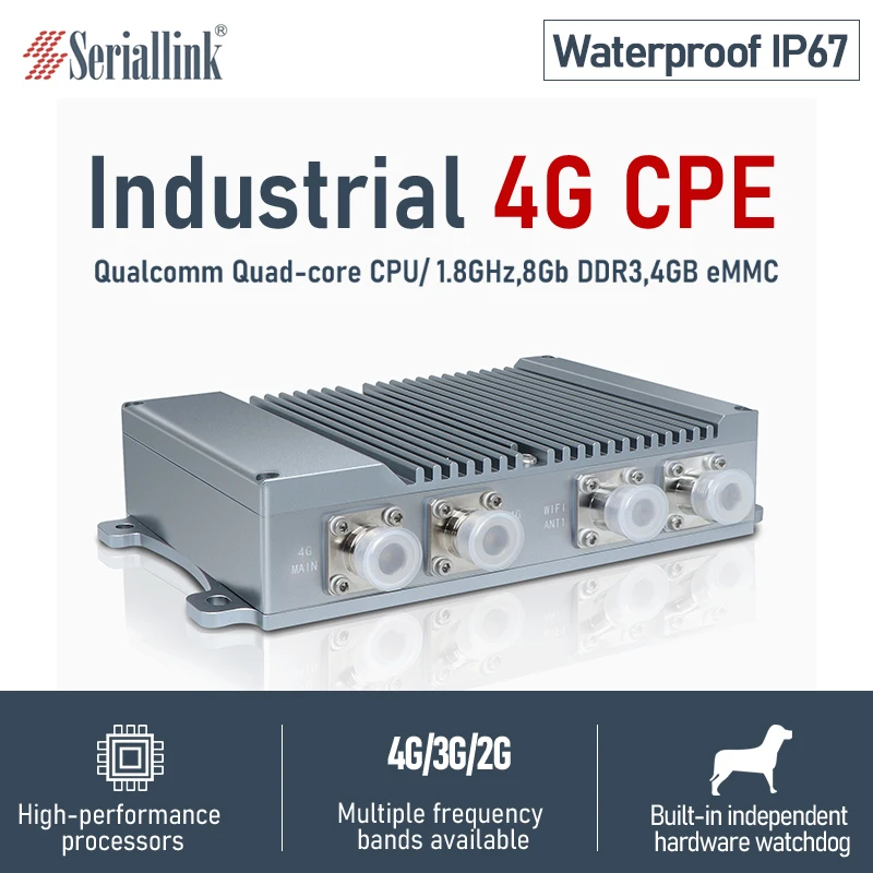 Беспроводной интернет-роутер SERIALLINK 4G LTE мобильный Wi-Fi точка доступа CPE маршрутизатор IP67 SLK-RT990-4G