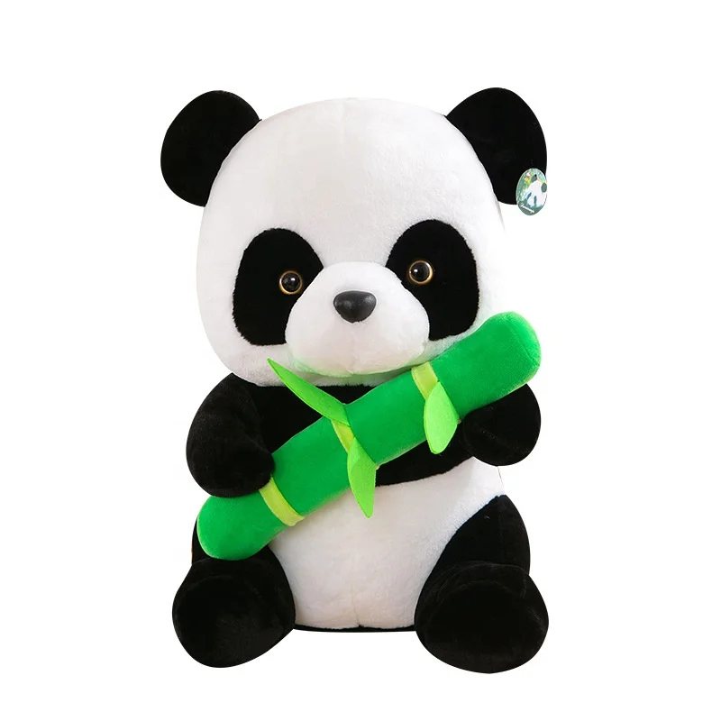 JM Hug Bamboo Fat Panda Soft Toy Child Gifts Bedtime Dolls Cute Plush Zoo Animals Panda Stuffed Animal Toys