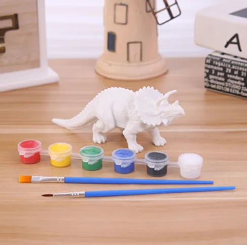Керамические украшения вы принимаете собственное готов к использованию краски динозавра diy странные новые 3-D обои с изображением цвет имитационная модель детской одежды с возможностью креативного самостоятельного выбора между игрушка