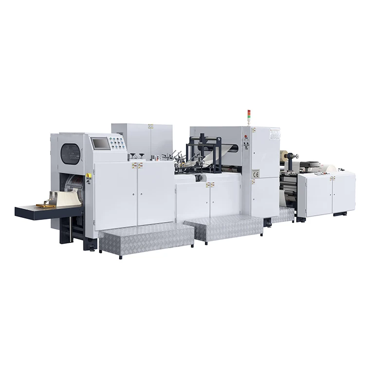 [JT-HY270]CE certificated full automatic machine making paper bag production line V bottom paper shopping bag making machine