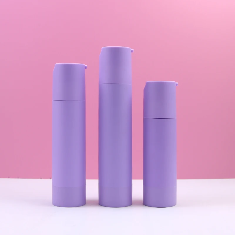 Purple Cosmetic packaging bottle purple emulsion airless bottle 80ml 100ml 120ml