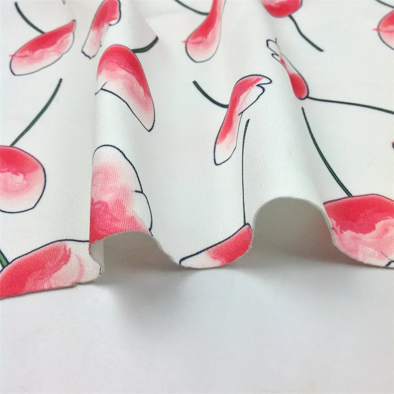 NO MOQ Cheap Price digital printing custom printed neoprene fabric neoprene Super Techno Scuba fabric for Bows Craft