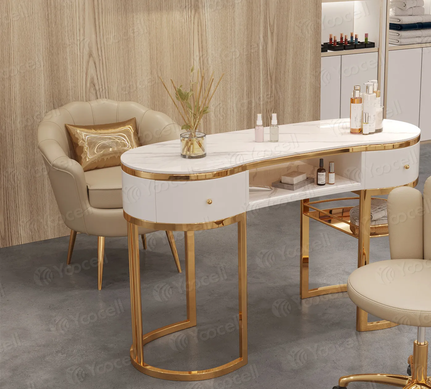 Yoocell nail table manicure furniture manicure table station manicure table beauty salon