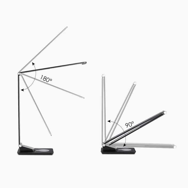 luxury metal smart Dimmable office reading desktop desk table lamp with 15w fast Mobile phone wireless charging