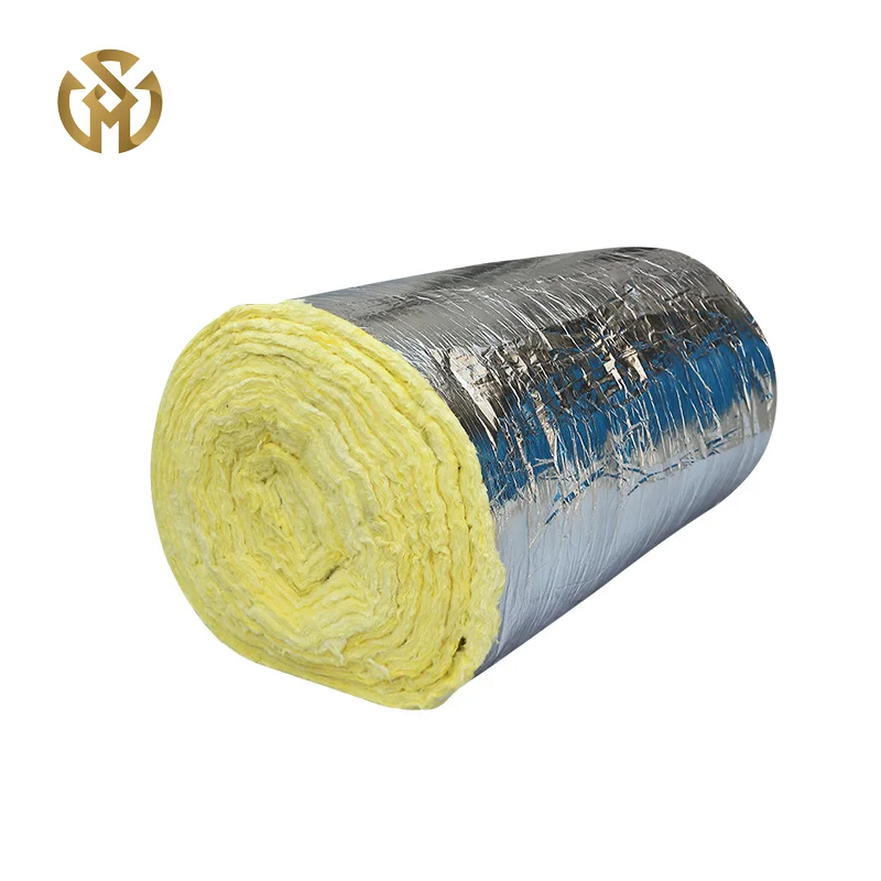 Good quality Glass Wool Blanket Batts Thermal Insulation Materials Fiber Glass Wool Insulation Roll With Aluminium Foil