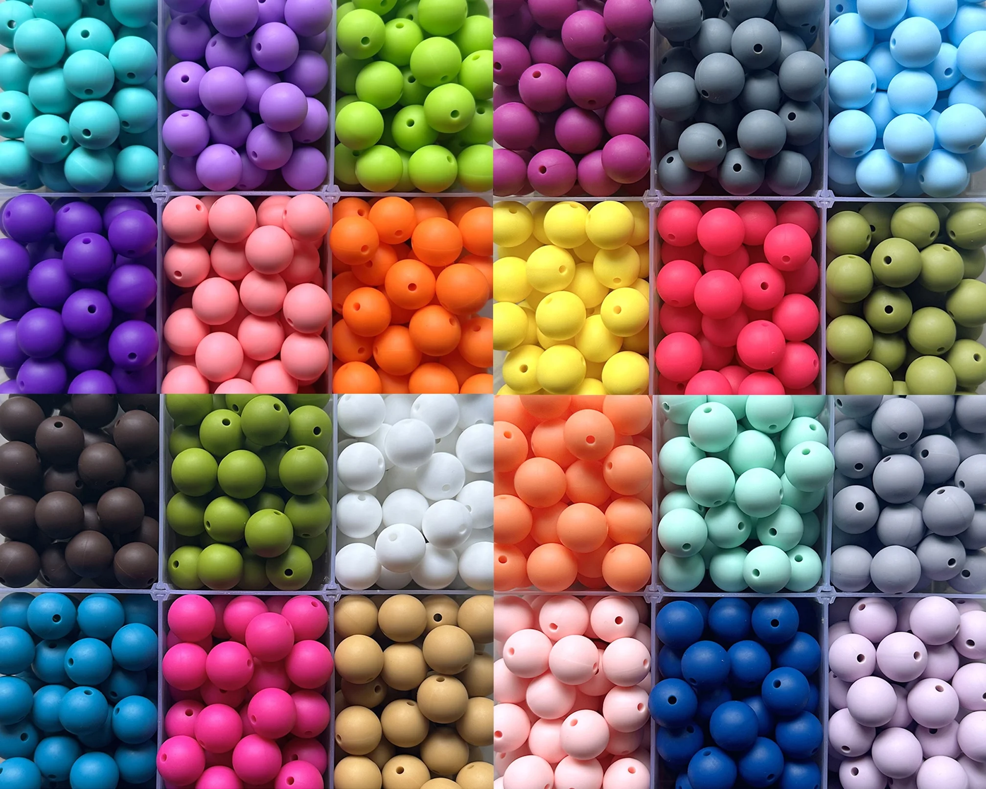 14mm Round Solid Focal Beads Loose Spacer Beads Chewable Baby Teething Beads For Jewelry Making Bracelets Necklaces Diy Crafts
