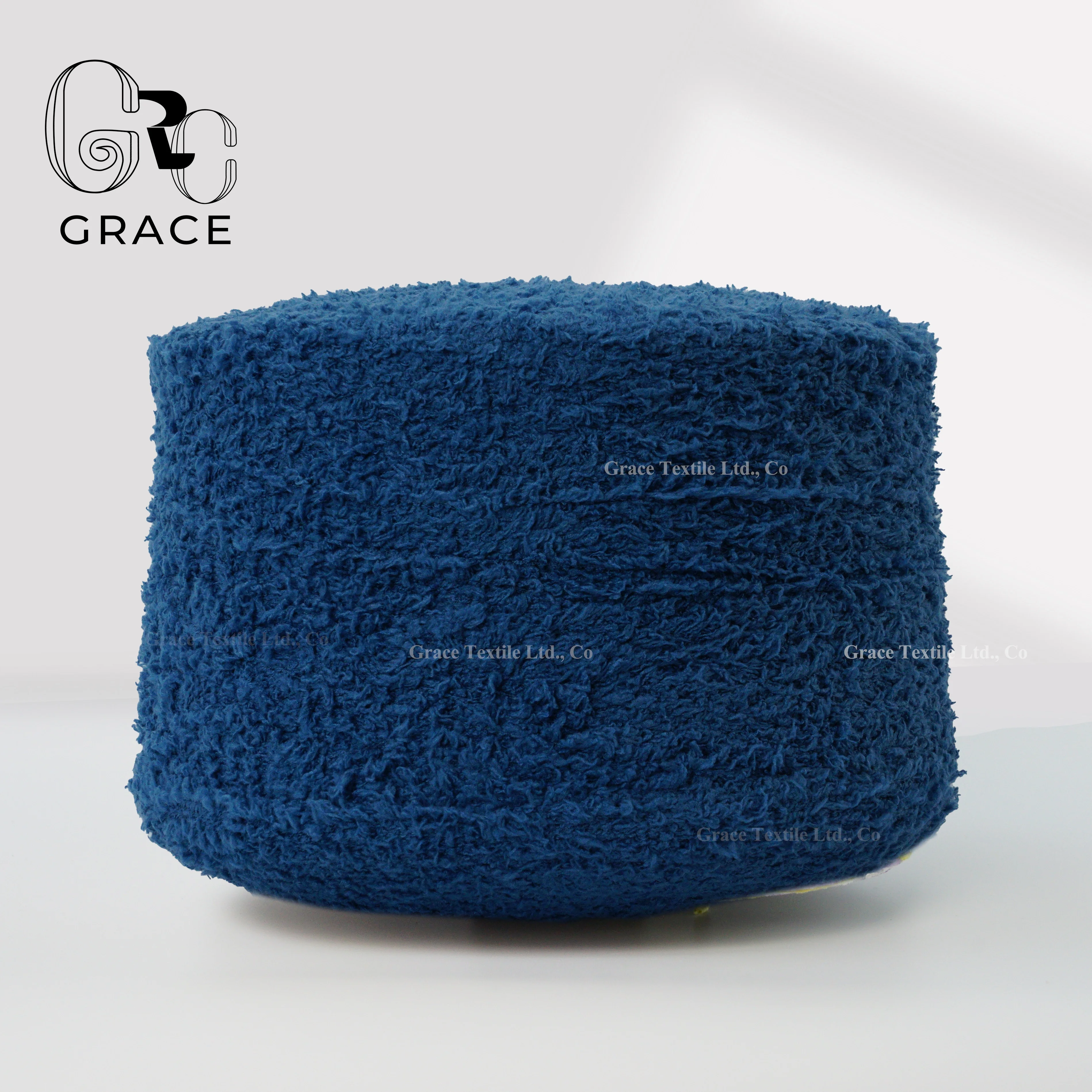 Yarn For Crocheting 100% Polyester Sustainable boucle Home Fleece Yarns For 3-needle flat knitting machine