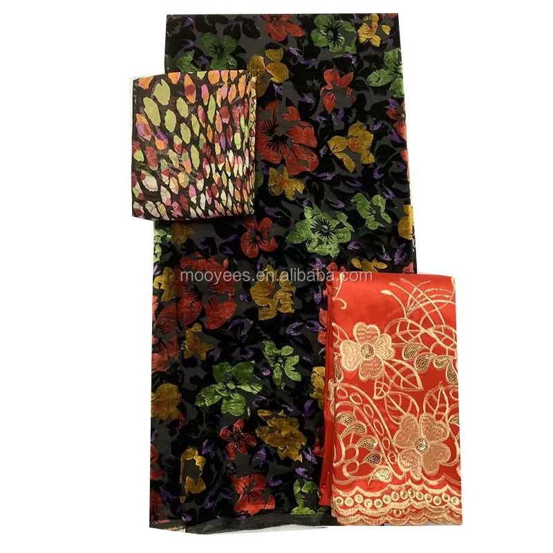 wedding  african lady wedding george lace with silk fabric for women dress suit making