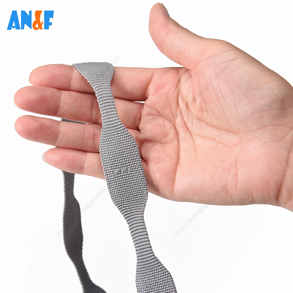Wholesale 25mm nylon wide and narrow webbing gourd belt special-shaped webbing accessories wave-shaped bag strap shoulder strap