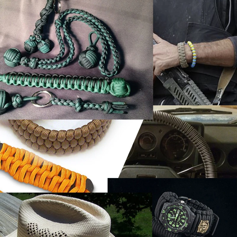 Paracord Bracelet Handmade DIY Weaving Tool 9 Pieces Stainless Steel Umbrella Rope Braided Knitting Needle Set