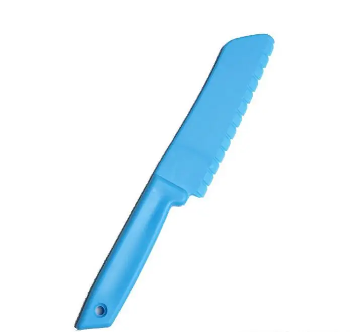 Kids Safe Fruit knives with Different Colors 19.5cm Plastic material Knife for  Kitchen Baking or Cooking