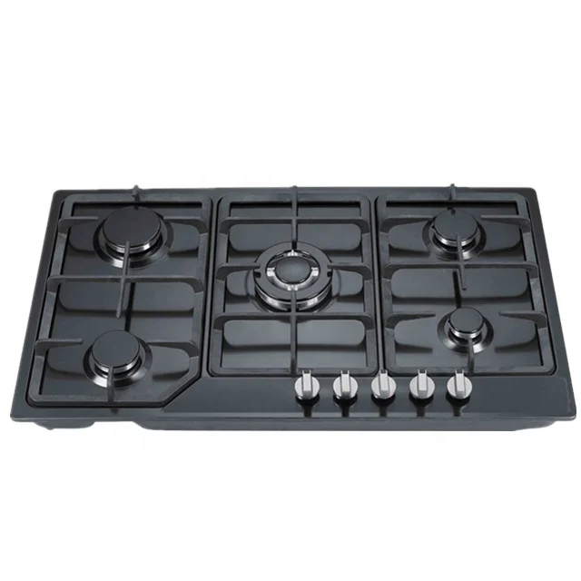 CE Certificated Stainless Steel panel built-in 5 burner gas cooker