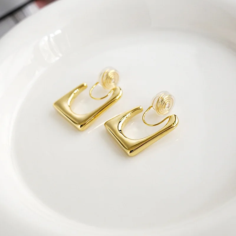 Glossy several  without piercing mosquito-repellent coil ear clip senior touch temperament all-match stud earrings tide