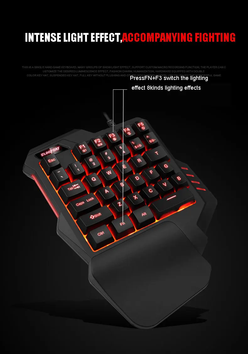 OEM one-handed gaming waterproof mechanical keyboard suitable for Xbox Ps5 PS4 keyboard mouse combo for mobile phone