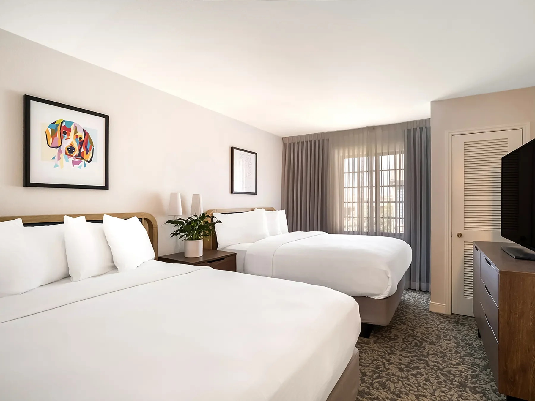 Sonesta ES Suites 5-Star Hotel Furniture Modern Bedroom Set Living Room Apartment Solid Wood MDF Panel