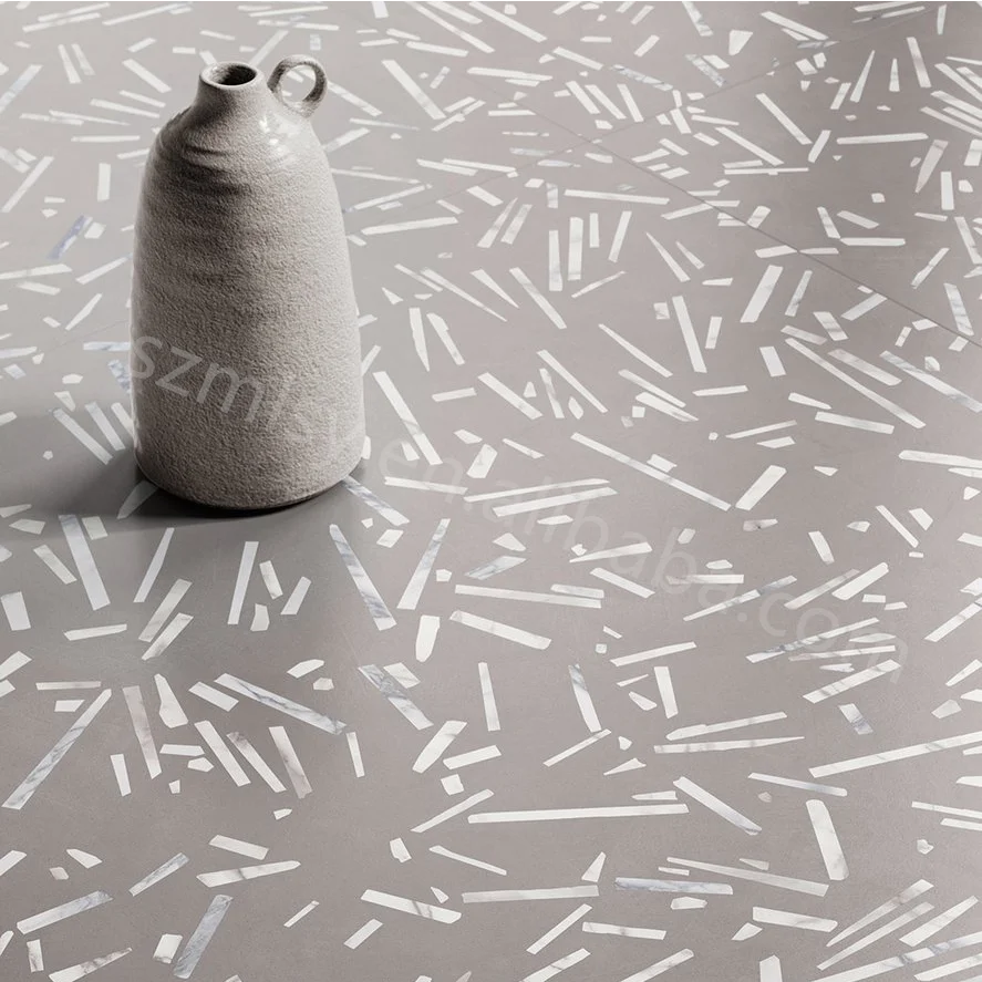 Индивидуальная мозаичная неорганическая плитка терраццо, нескользящая напольная плитка в стиле ретро