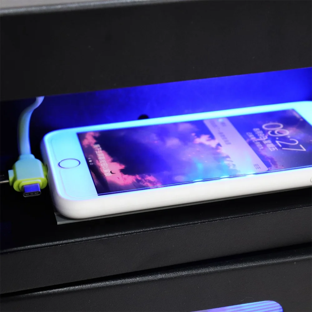 Торговый автомат для зарядки мобильного телефона, сканер отпечатков пальцев, УФ-зарядка, Настенная зарядная станция для мобильного телефона