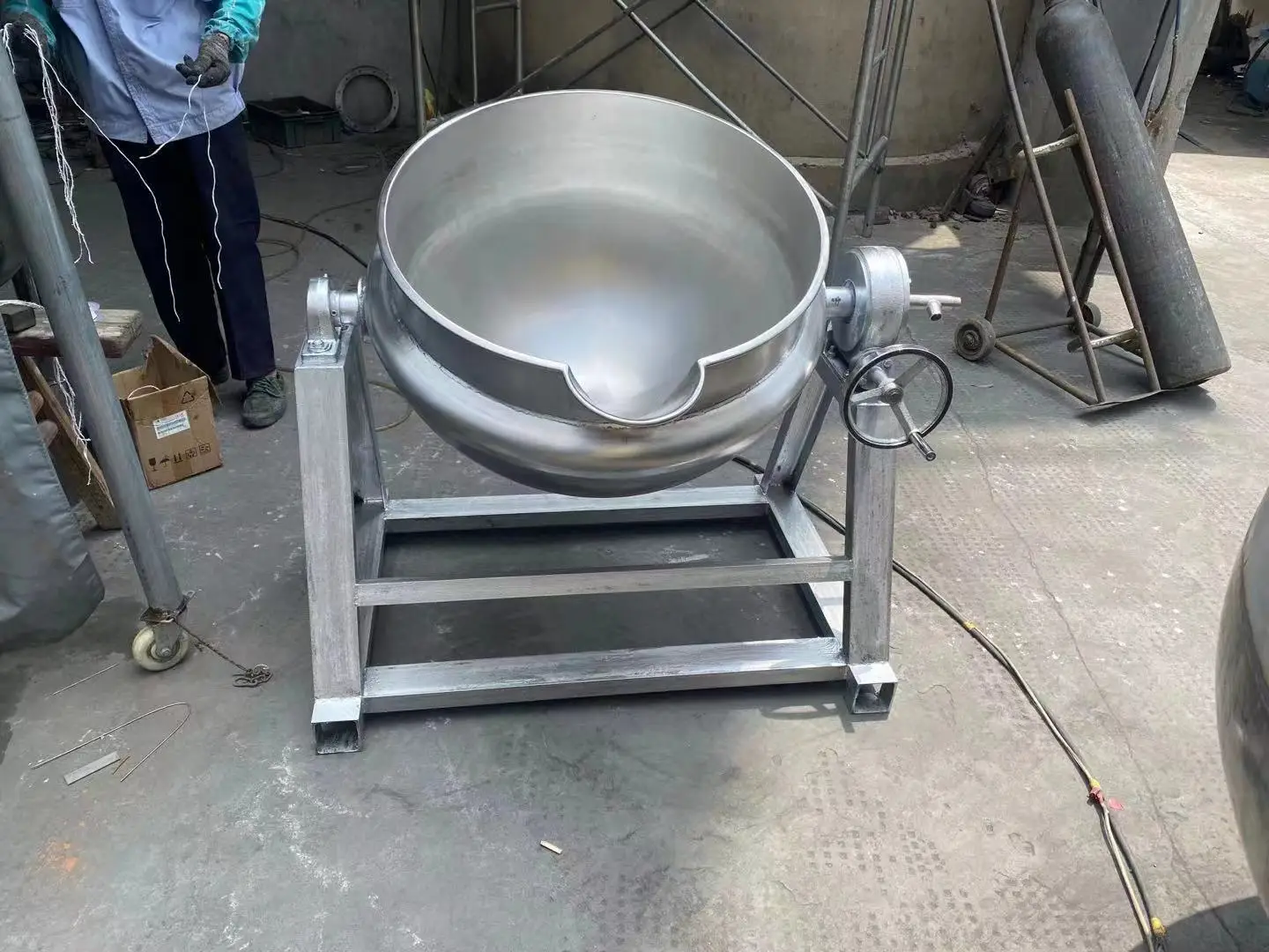 Top quality food mixer heated steam jacketed kettle cooking pot