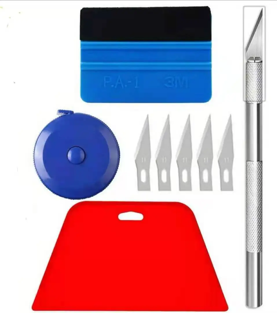 5 штук 7 шт. фотофоны на заказ из винила Ракель скребок для тонирующие наклейки для войлочный край Ракель Автомобильная виниловая пленка валик и резак комплект