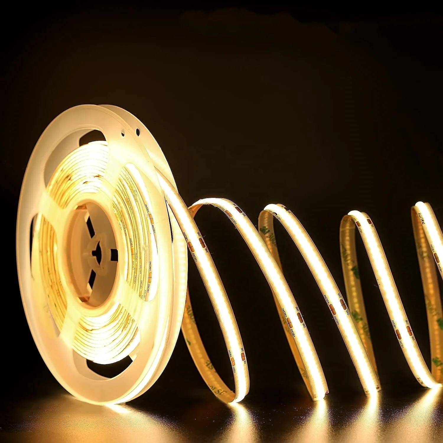 Factory Wholesale Price Flexible COB LED Strip Lights DC12V 16.4ft/5M 320leds/M CRI90 Flexible LED Tape Light