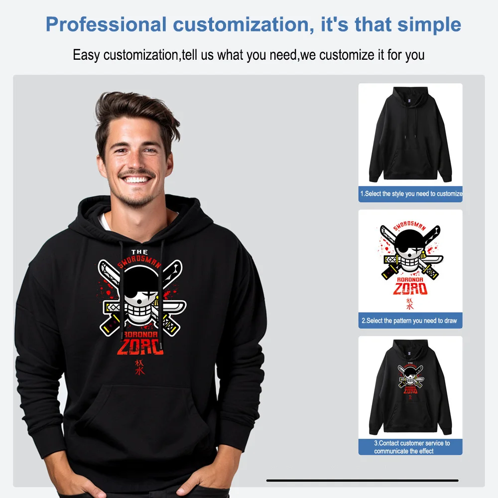 Support One Piece Custom 260g Polyester Heavyweight Men Hoodies Men Oversize Hoodie Manufacturer Unisex Blank Puff Print Set