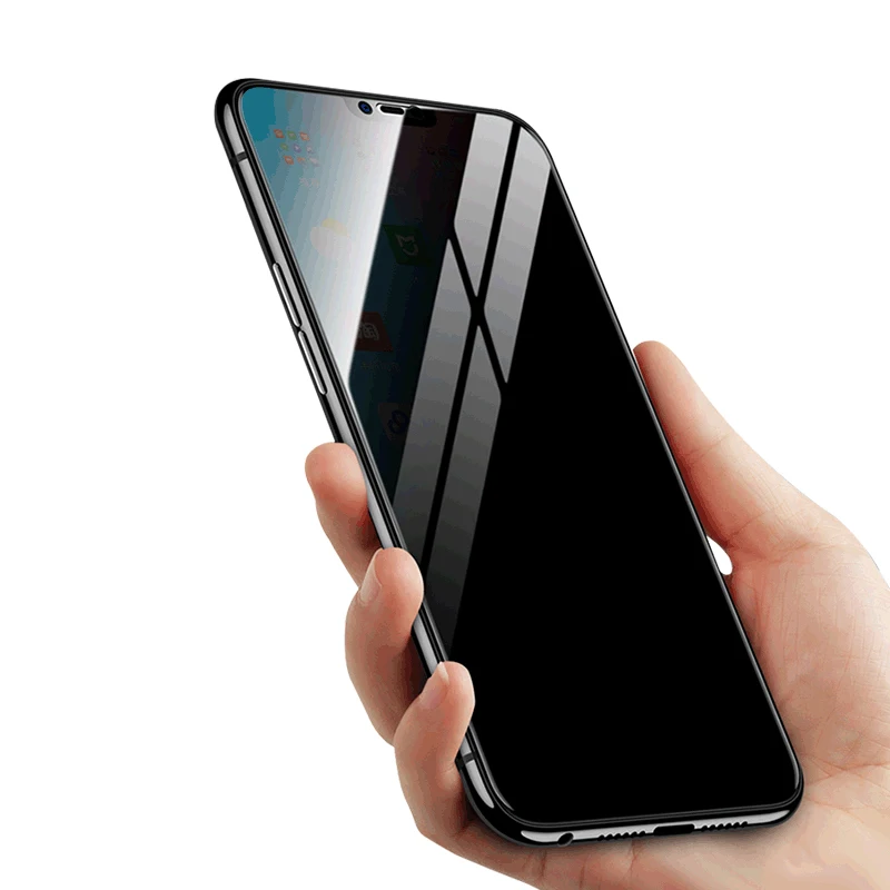 Anti shattering 28 degree anti-static tempered glass dual color anti peeping ESD glass screen film for Samsung iPhone