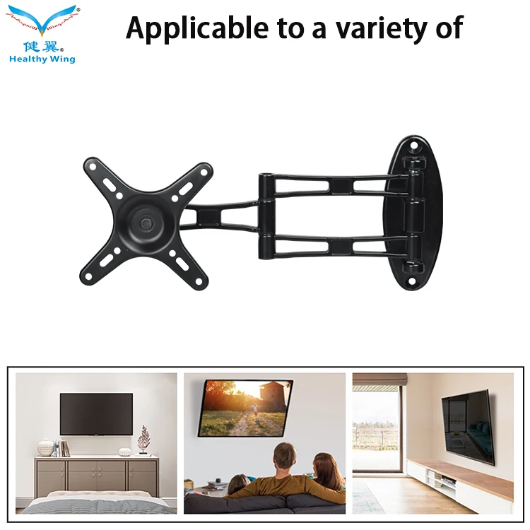 Aluminum Alloy Foldable Laptop Stand Adjustable Tv Mount Wall Bracket Tilt