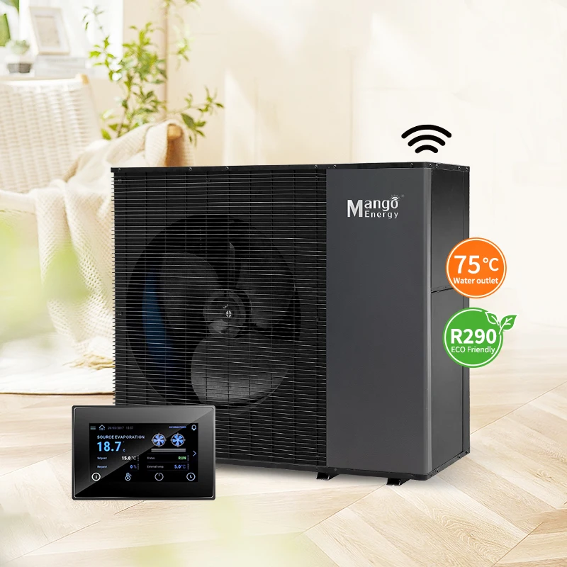 R290 Wifi App Smart 9KW 15KW Oem DC Inverter Monoblock Heating And Cooling Air To Water Heat Pump Water Heater