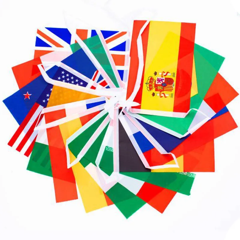 Manufacturer Wholesale Digital Printing Good Quality Best Price 100% Polyester Bunting String Flags, Banners