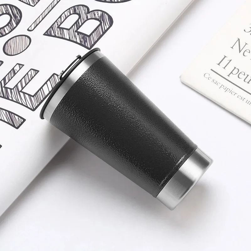 20oz Beauchy Stainless Steel Beer Mug Cup With Built-in Bottle Opener Double Wall Vacuum Insulated Metal Pint Glass Cups