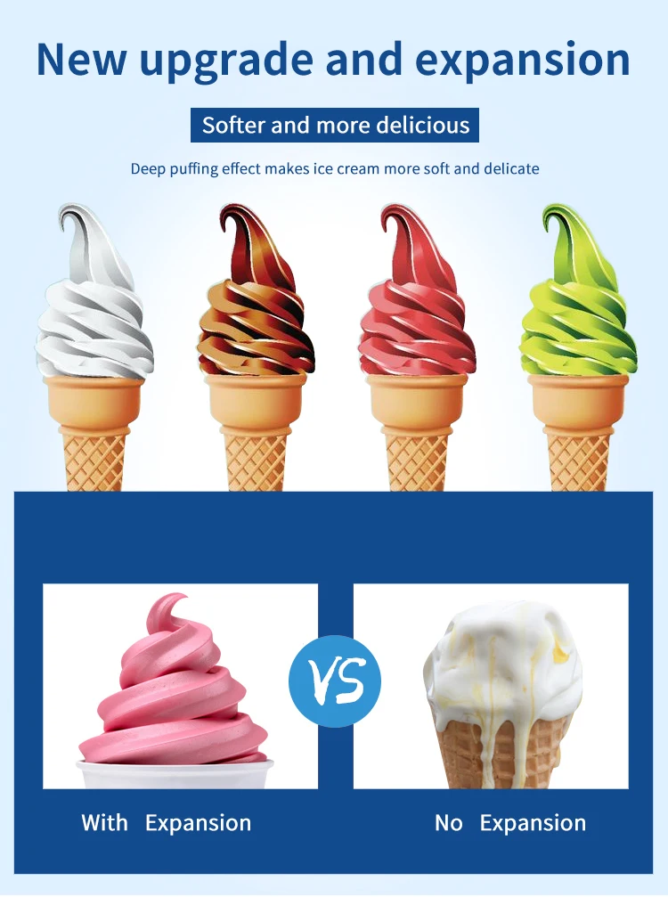 Ice cream machine maker 3 flavor soft serve commercial ice cream machine