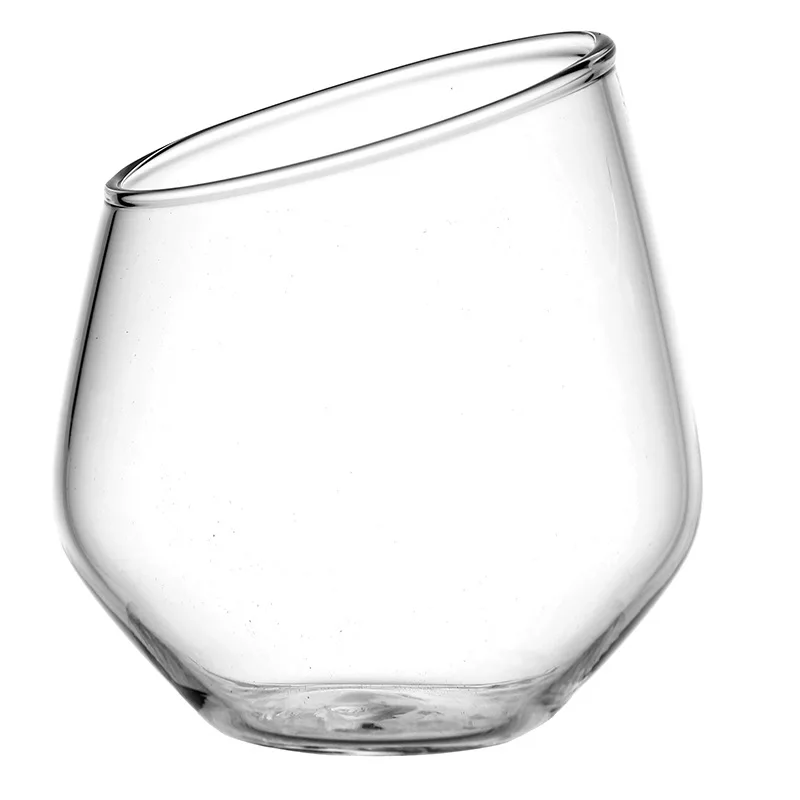 Customization Lead-free Handmade Stemless Borosilicate Wine Glass