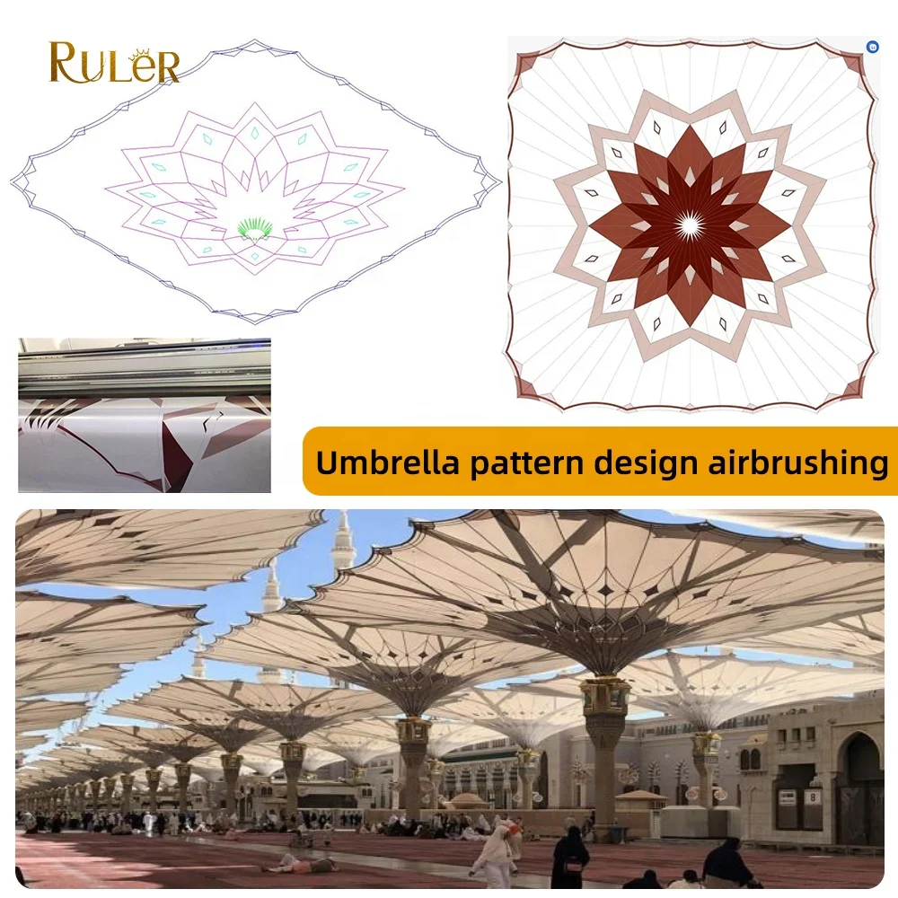 Large Tulip Umbrella Heavy Duty Commercial Outdoor garden Parasol Electric Folding Canopy
