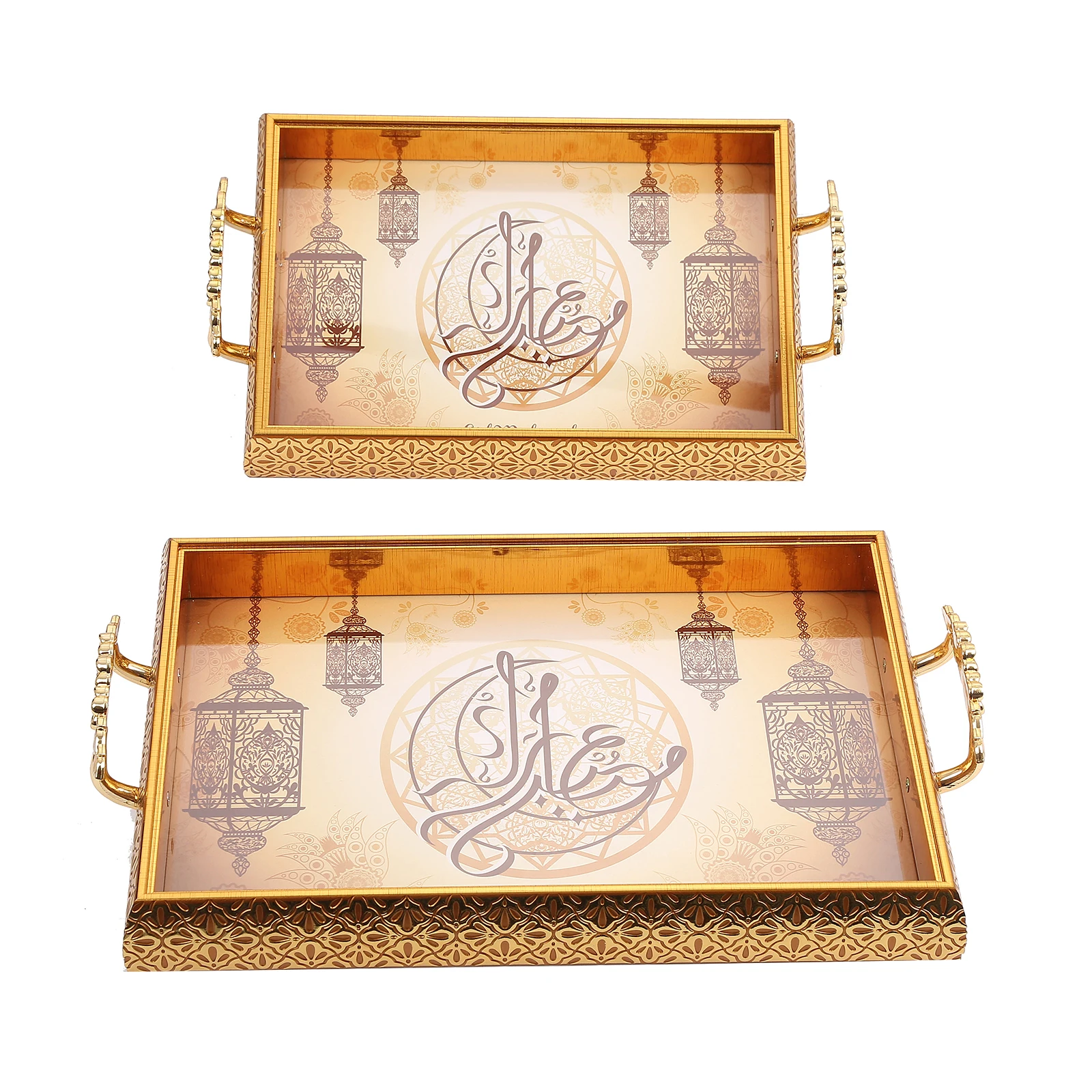 Ramadan Giveaway Eid Mubarak Ramadan Muslim Mid East  Food Tray For Hotel Restaurant Home Gift serving tray with handle